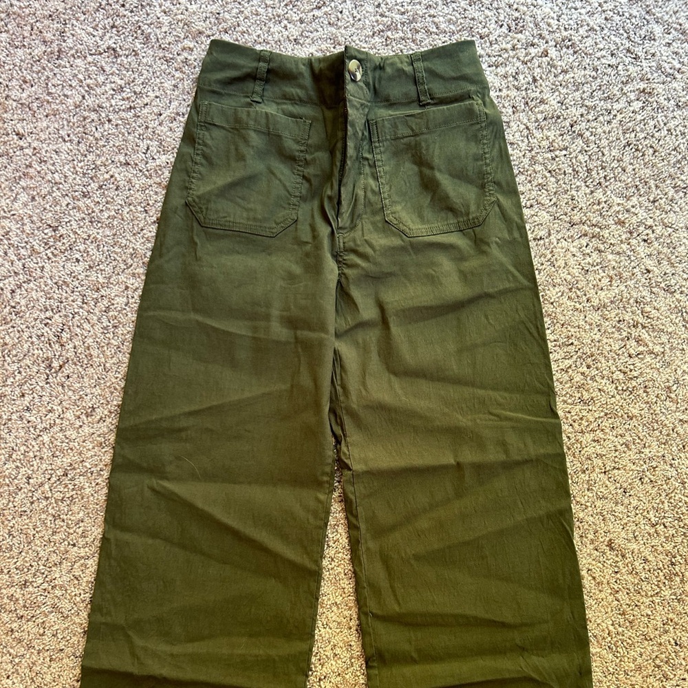 Anthropologie COLETTE CROPPED WIDE-LEG PANTS BY MAEVE 28/6